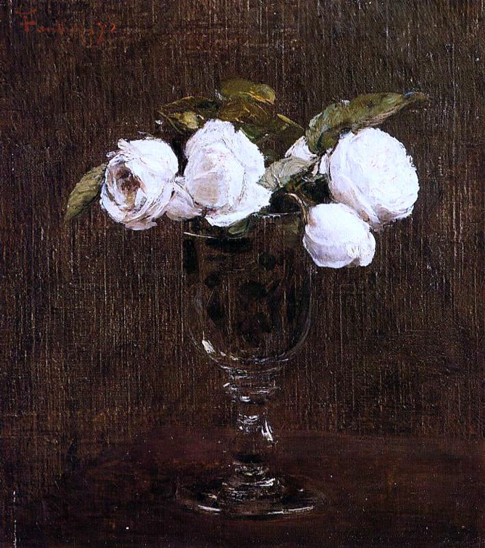 Henri Fantin-Latour Vase of Roses - Canvas Print