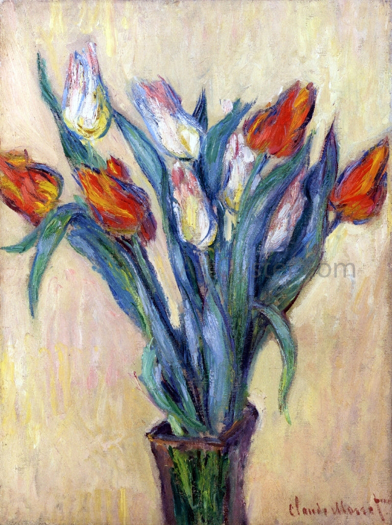 Claude Oscar Monet Vase of Tulips - Canvas Print