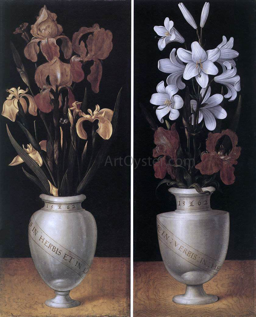 The Younger Ludger Tom  Ring Vases of Flowers - Canvas Print