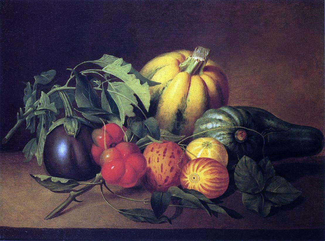 James Peale Vegetable Still Life - Canvas Print