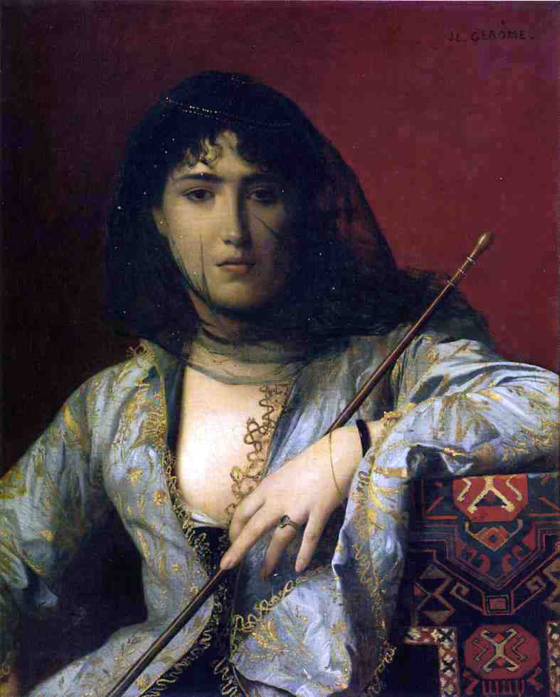 Jean-Leon Gerome Veiled Circassian Woman - Canvas Print