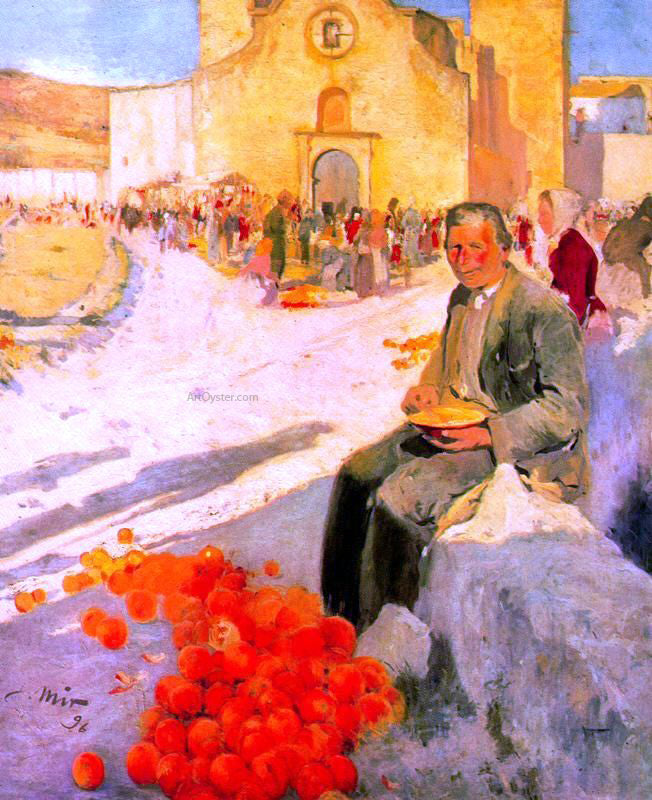 Joaquin Mir Trinxet Vendedor de Naranjas - Canvas Print