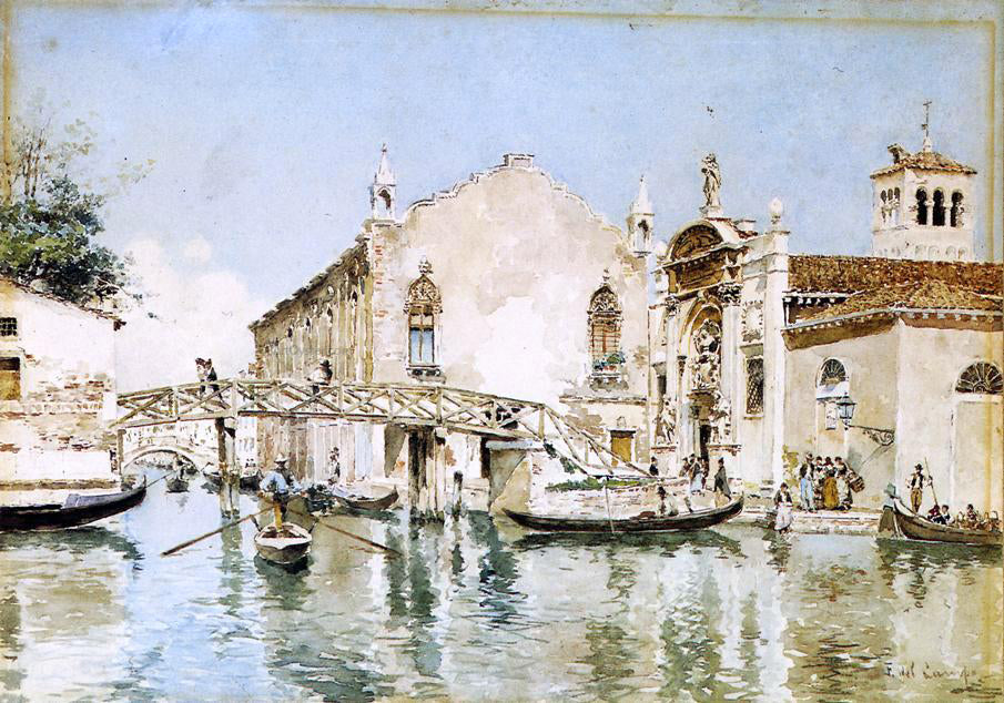 Federico Del Campo Venetian Canal - Canvas Print