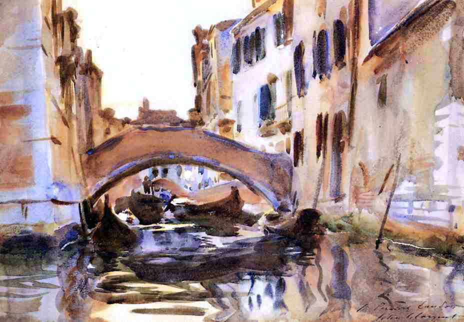 John Singer Sargent A Venetian Canal - Canvas Print