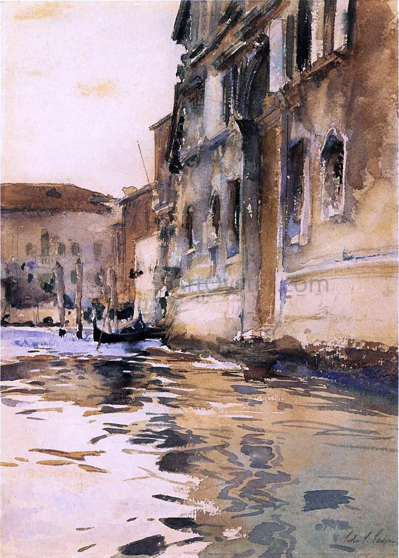 John Singer Sargent A Venetian Canal, Palazzo Corner - Canvas Print