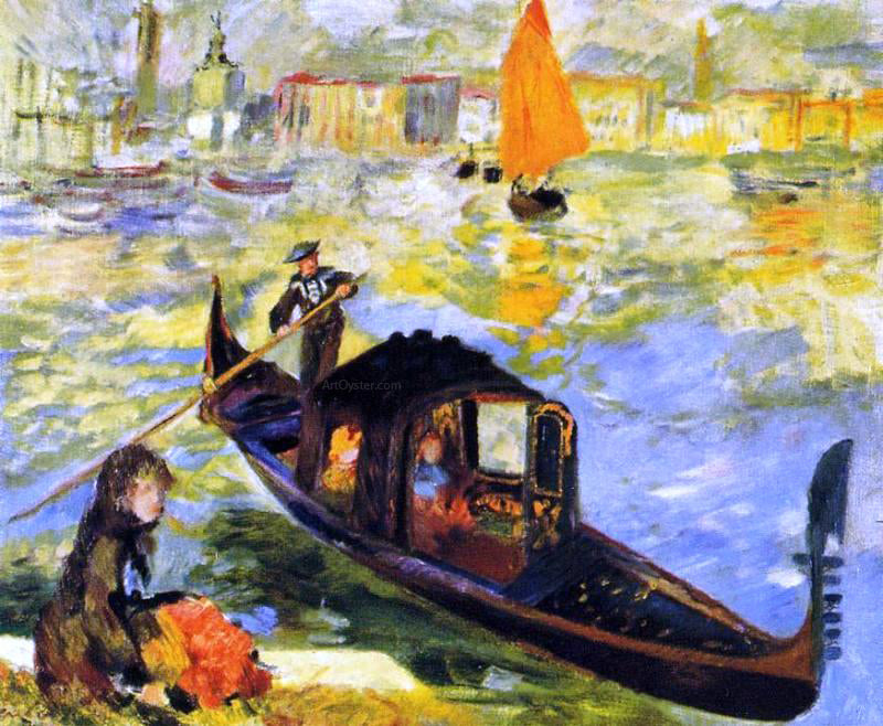 Pierre Auguste Renoir Venetian Gondola - Canvas Print