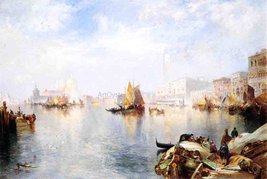 Thomas Moran Venetian Grand Canal - Canvas Print