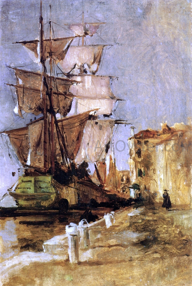 John Twachtman Venetian Sailing Vessel - Canvas Print