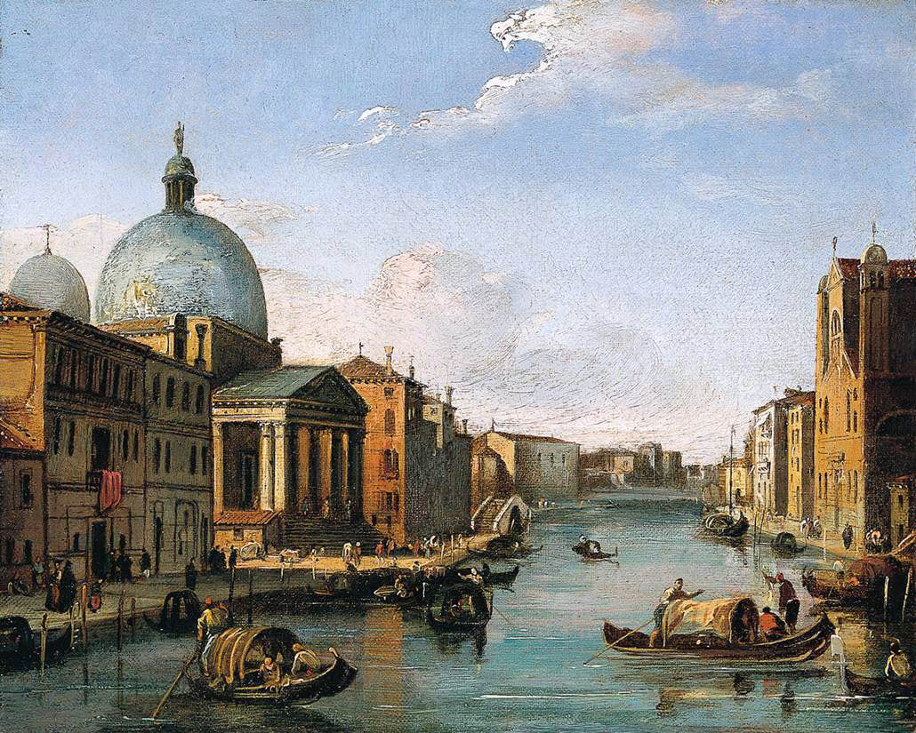 Giovanni Migliara Venetian View - Canvas Print