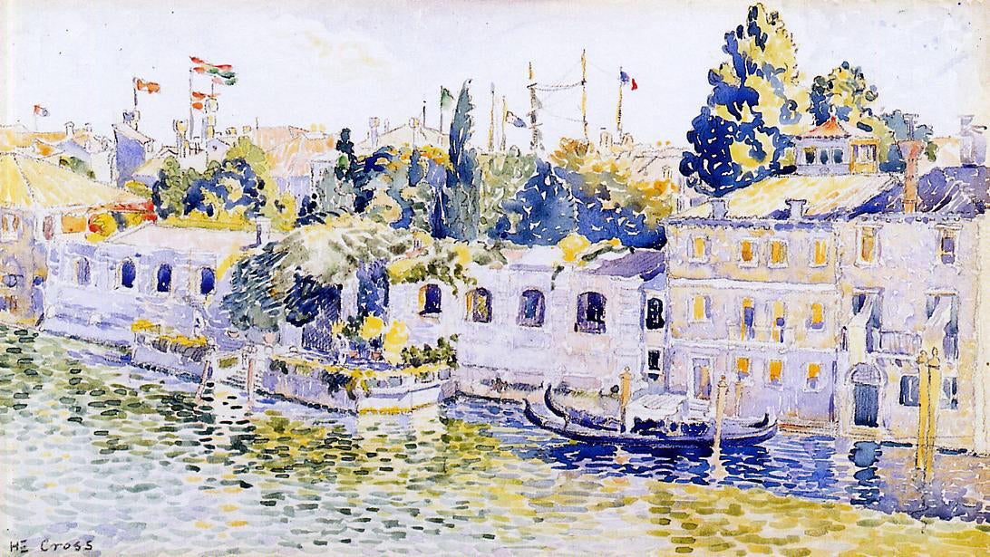 Henri Edmond Cross Venice, Palazzo Venier dei Leoni - Canvas Print