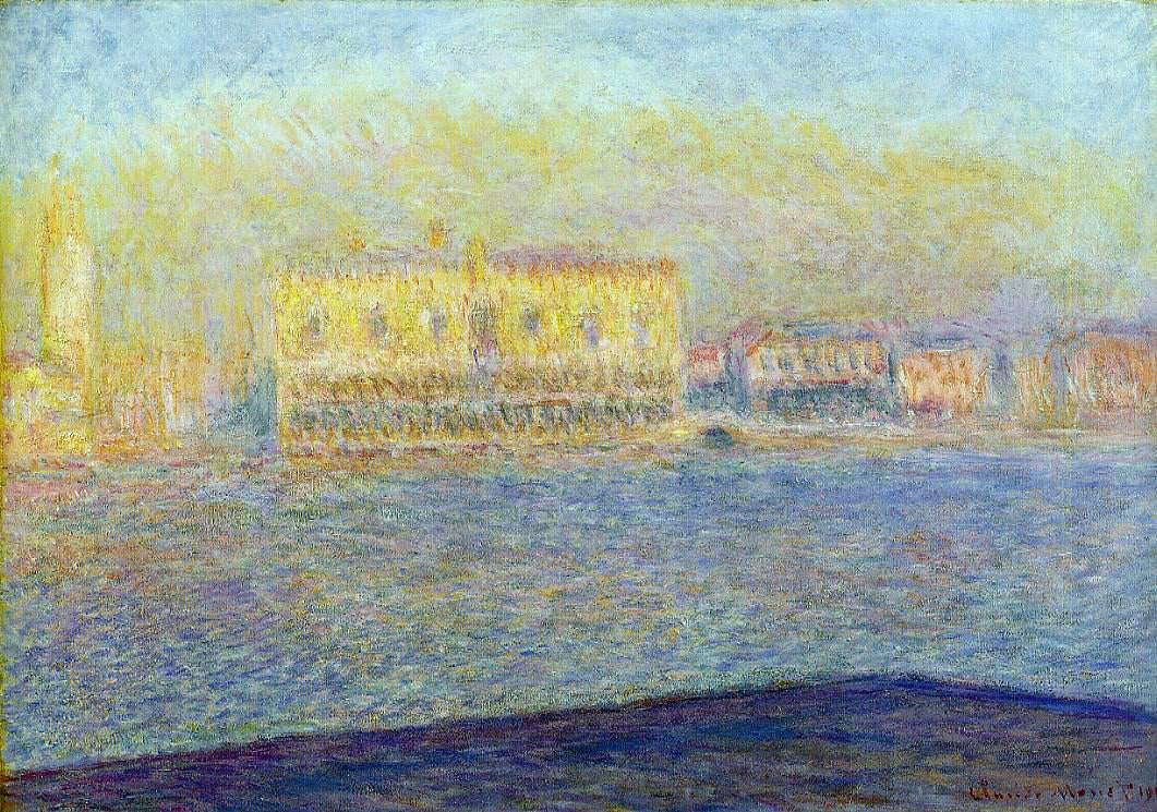Claude Oscar Monet Venice, The Doges' Palace Seen from San Giorgio Maggiore - Canvas Print