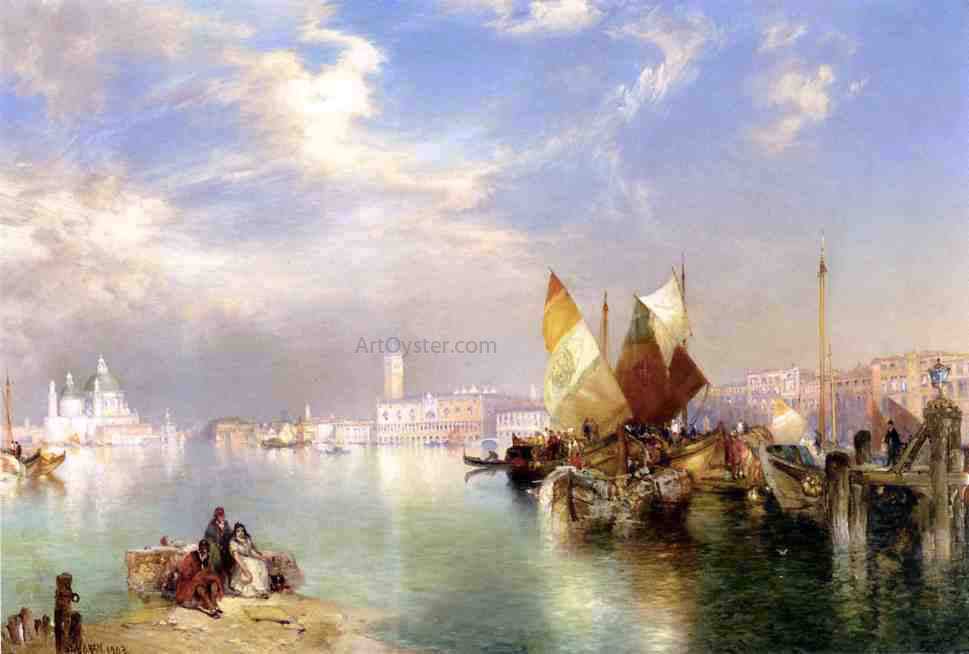 Thomas Moran Venice, The Little Bridge - Canvas Print