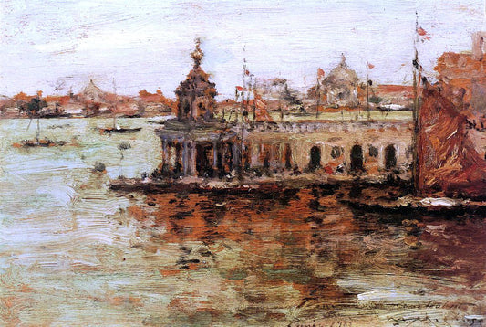 William Merritt Chase Venice: View of the Navy Arsenal - Canvas Print