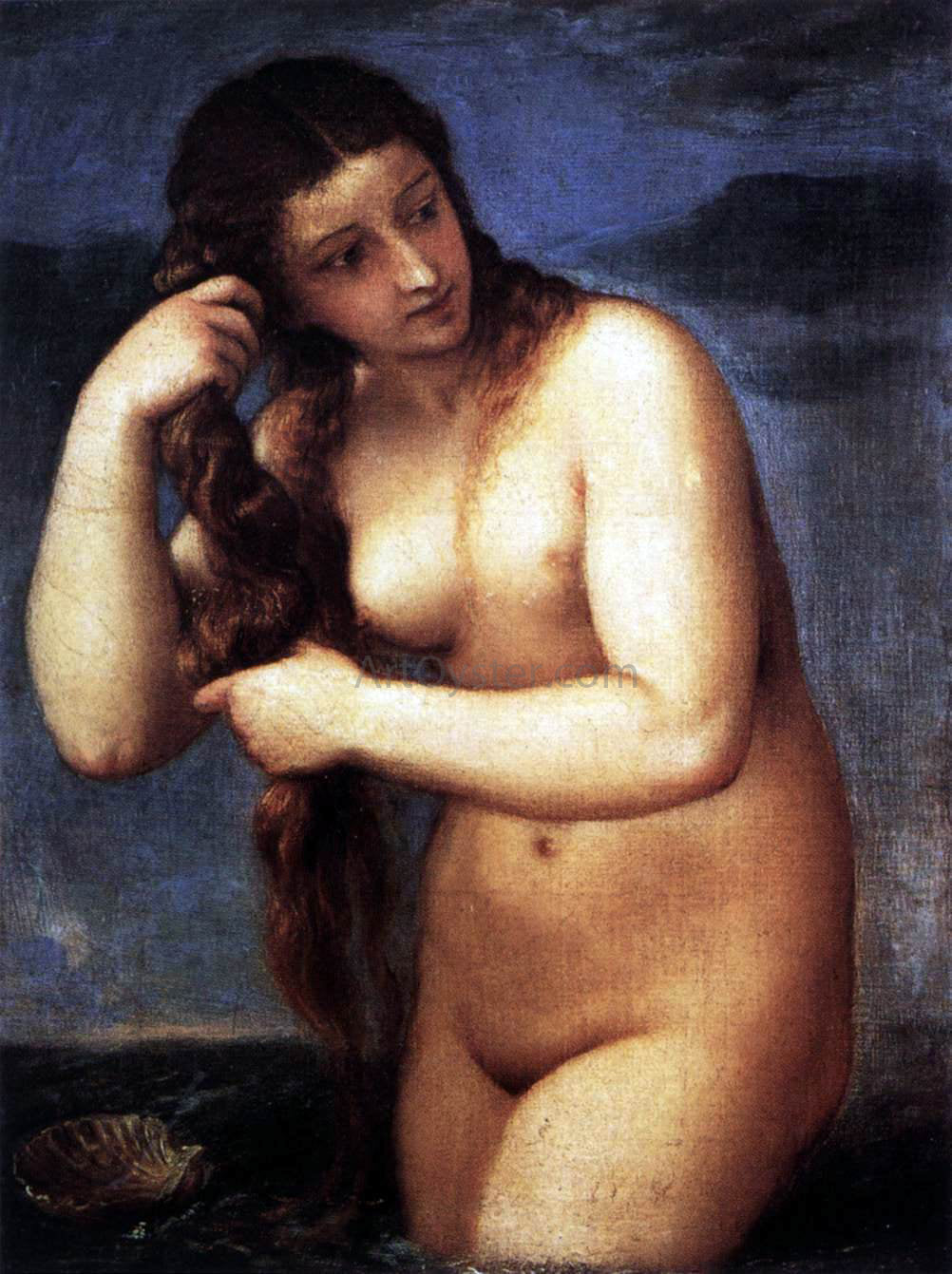 Titian Venus Anadyomene - Canvas Print