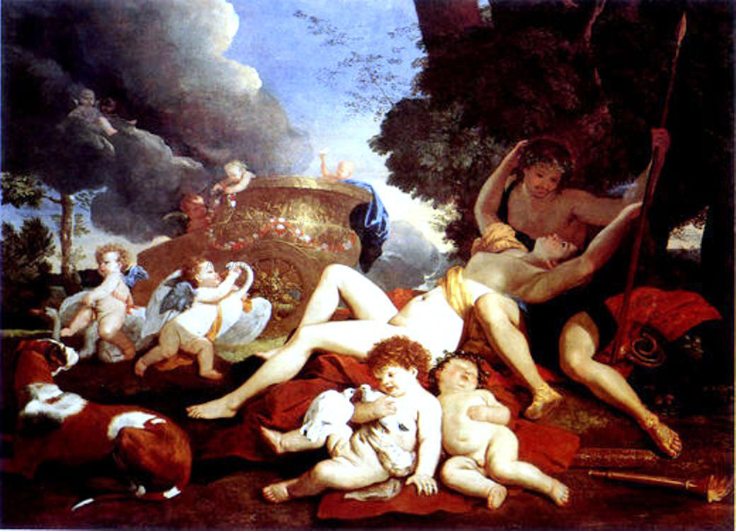 Nicolas Poussin Venus and Adonis - Canvas Print