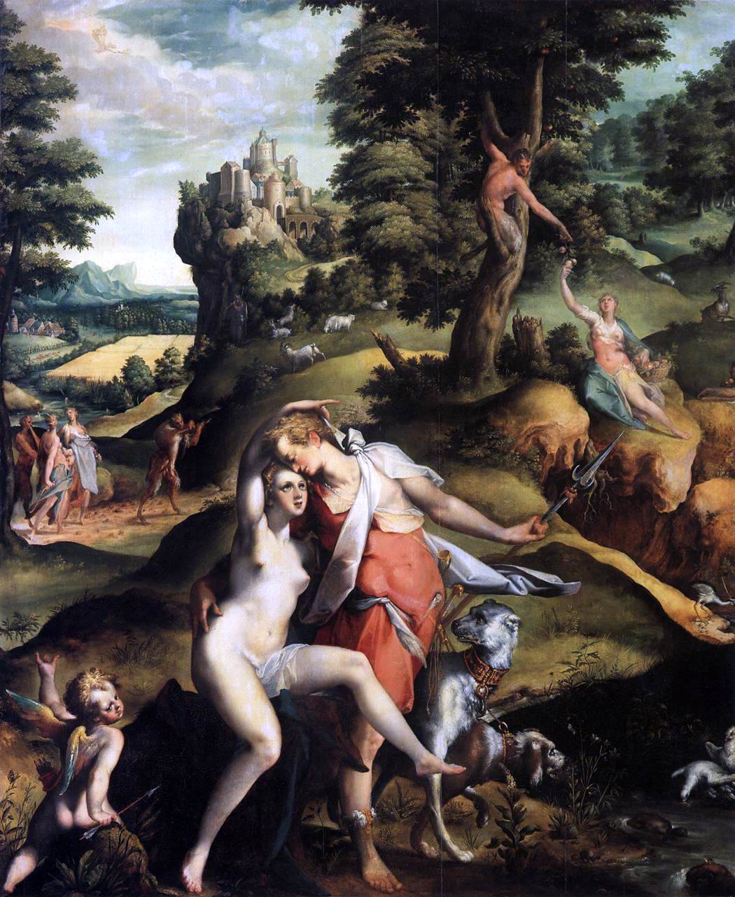 Bartholomaeus Spranger Venus and Adonis - Canvas Print
