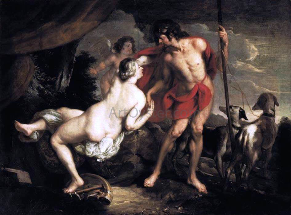 Theodor Van Thulden Venus and Adonis - Canvas Print