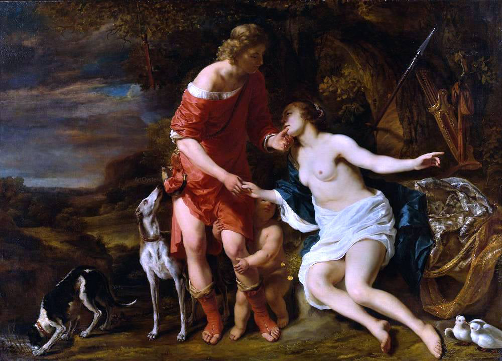 Ferdinand Bol Venus and Adonis - Canvas Print