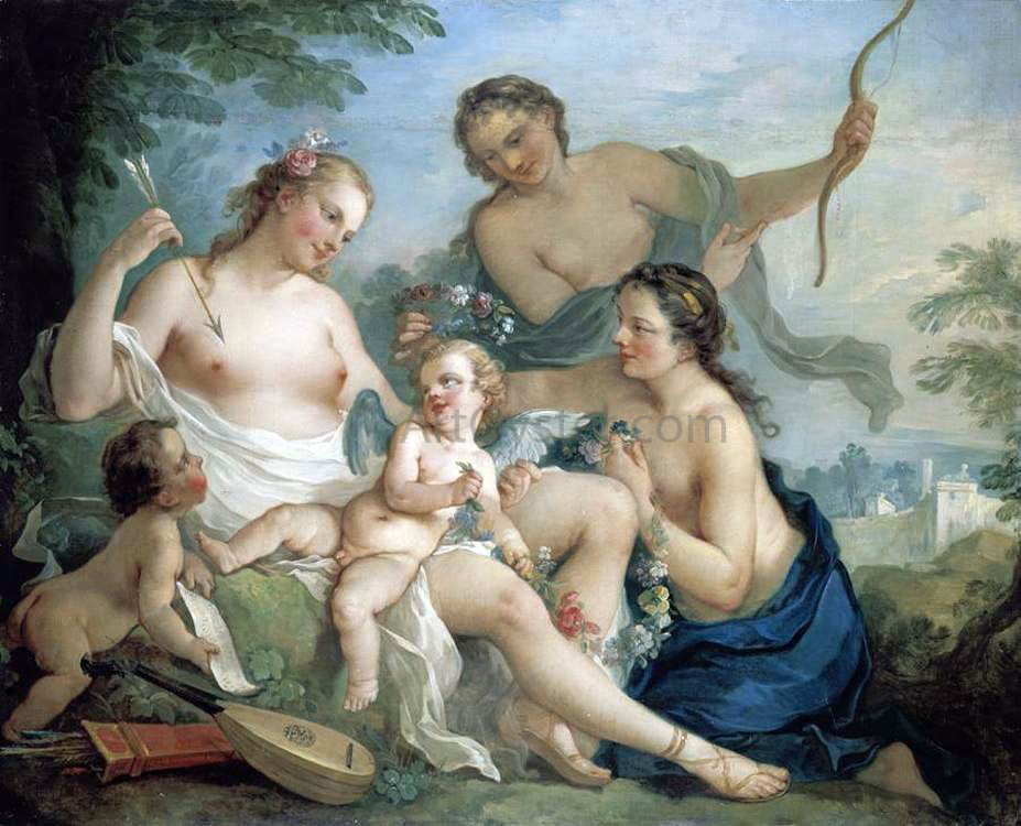 Charles Joseph Natoire Venus and Cupid - Canvas Print