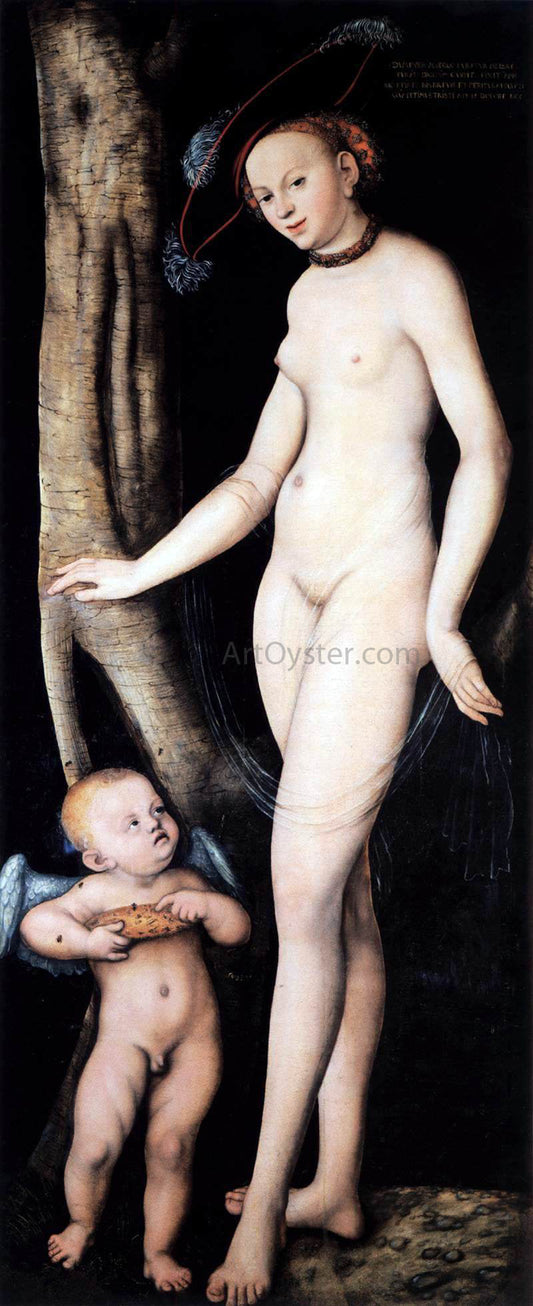 The Elder Lucas Cranach Venus and Cupid with a Honeycomb - Canvas Print