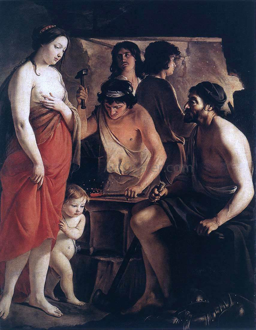 Le nain Brothers Venus at the Forge of Vulcan - Canvas Print