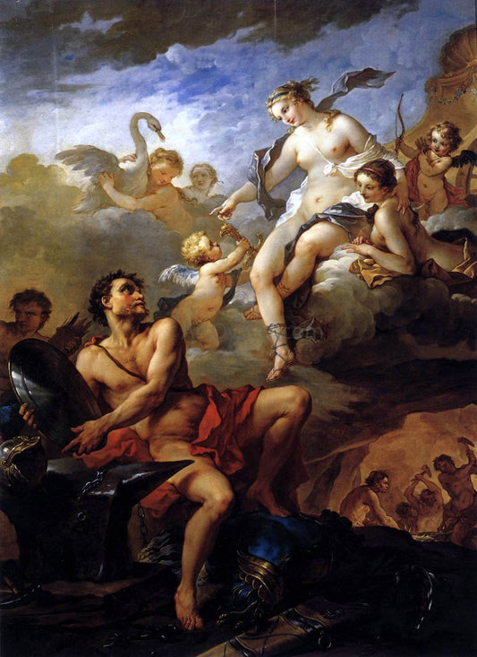 Charles Joseph Natoire Venus Demanding Arms from Vulcan for Aeneas - Canvas Print