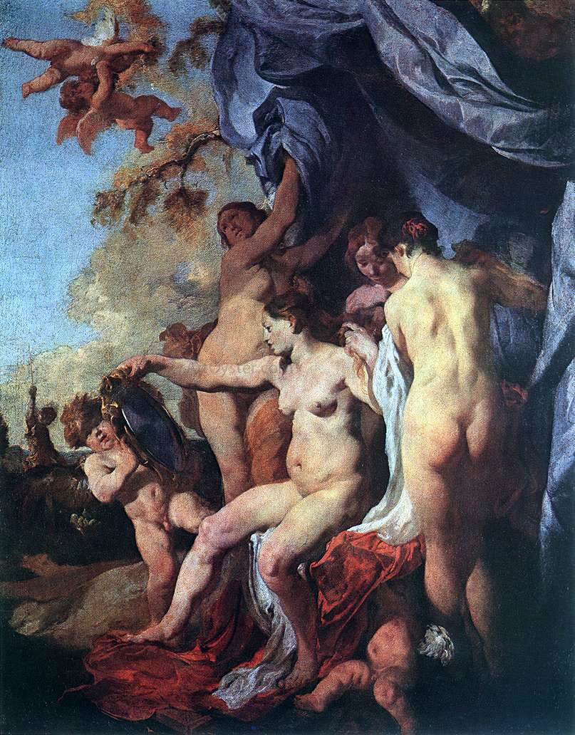 Johann Liss Venus in Front of the Mirror - Canvas Print
