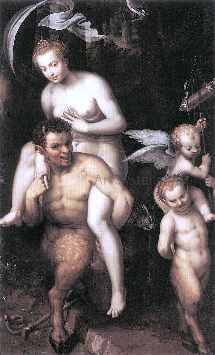 Dirck De Quade Van Ravesteyn Venus Riding a Satyr - Canvas Print