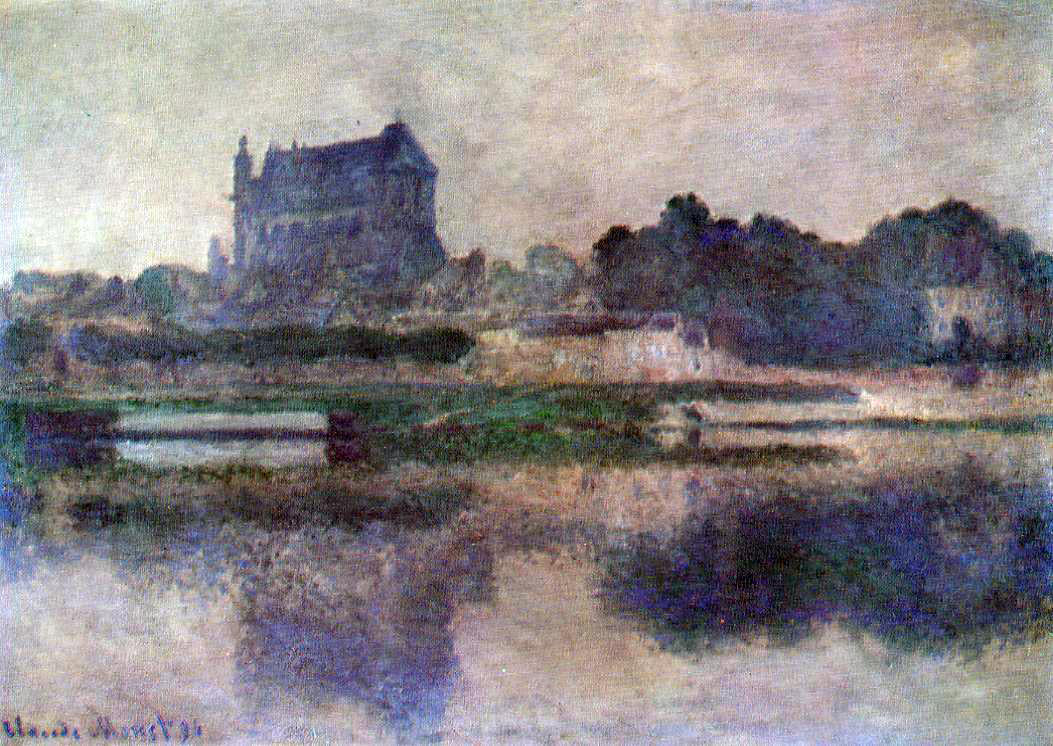 Claude Oscar Monet Vernon Church in Grey Weather - Canvas Print