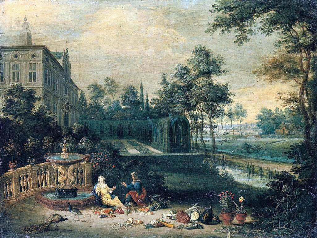 Pieter Gijsels Vertumnus and Pomona - Canvas Print