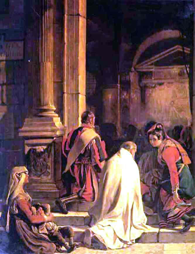 Karl Pavlovich Brulloff Vespers - Canvas Print
