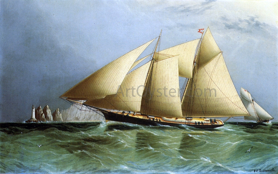 James E Buttersworth Vesta off the Needles - Canvas Print