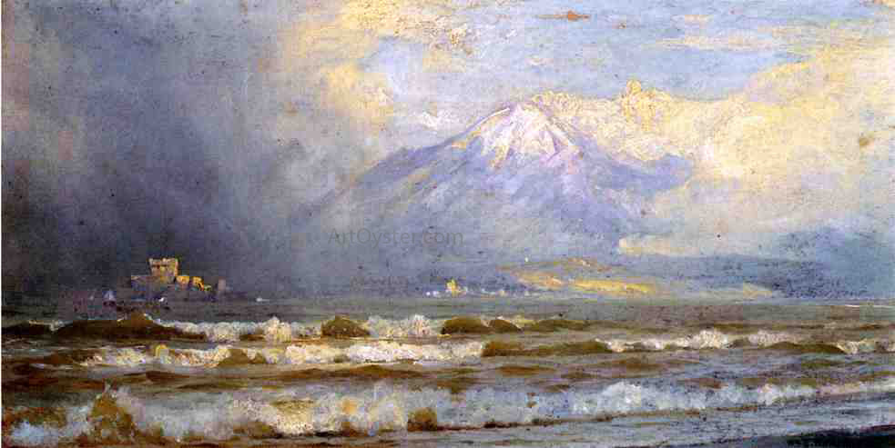 William Trost Richards Vesuvius in Winter - Canvas Print