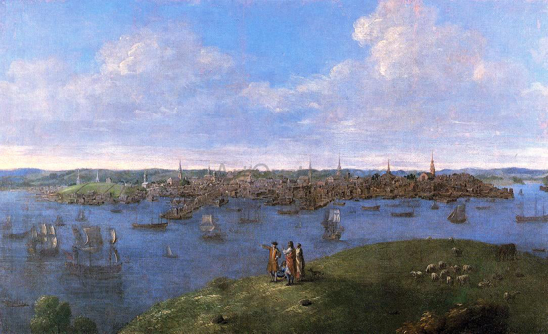 John Smibert View of Boston - Canvas Print