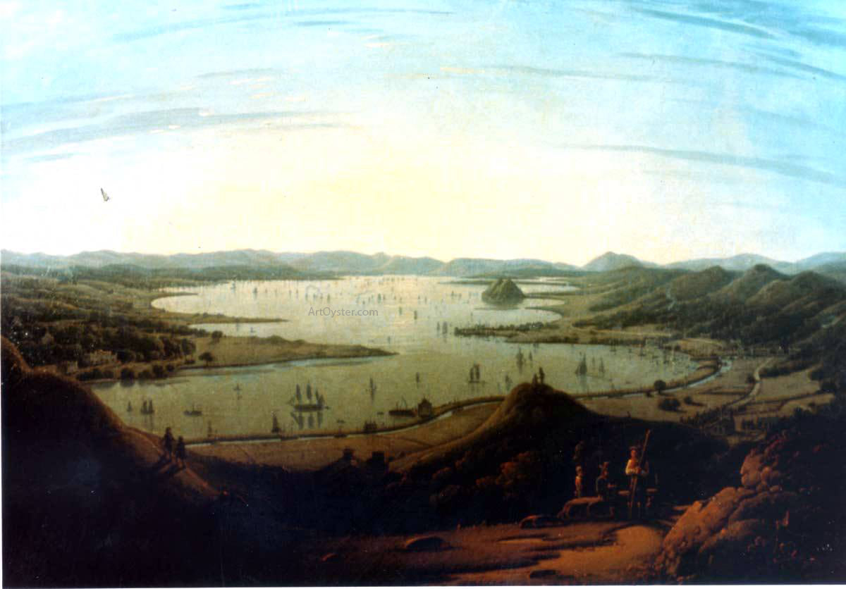 Robert Salmon View Down the Clyde - Canvas Print