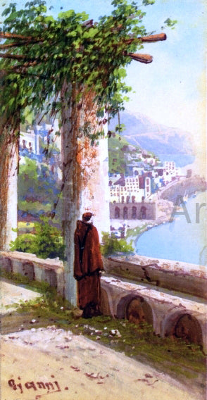 Girolamo Gianni View from a convent, Capri - Canvas Print