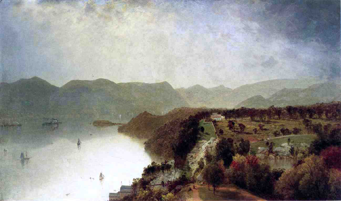 John Frederick Kensett View from Cozzens Hotel near West Point - Canvas Print