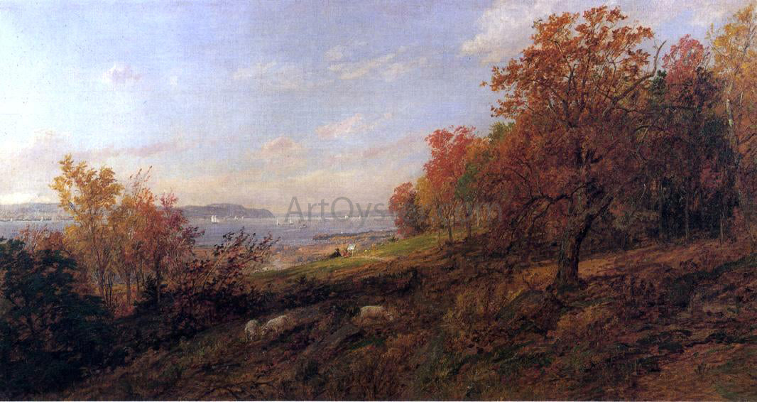 Jasper Francis Cropsey View from Hastings toward the Tappan Zee - Canvas Print