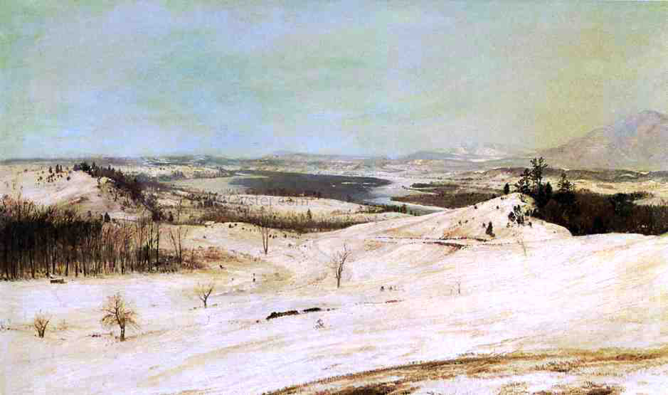 Frederic Edwin Church View from Olana in the Snow - Canvas Print