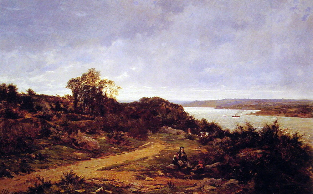 Auguste Allonge View from Plougastel, Brittany - Canvas Print