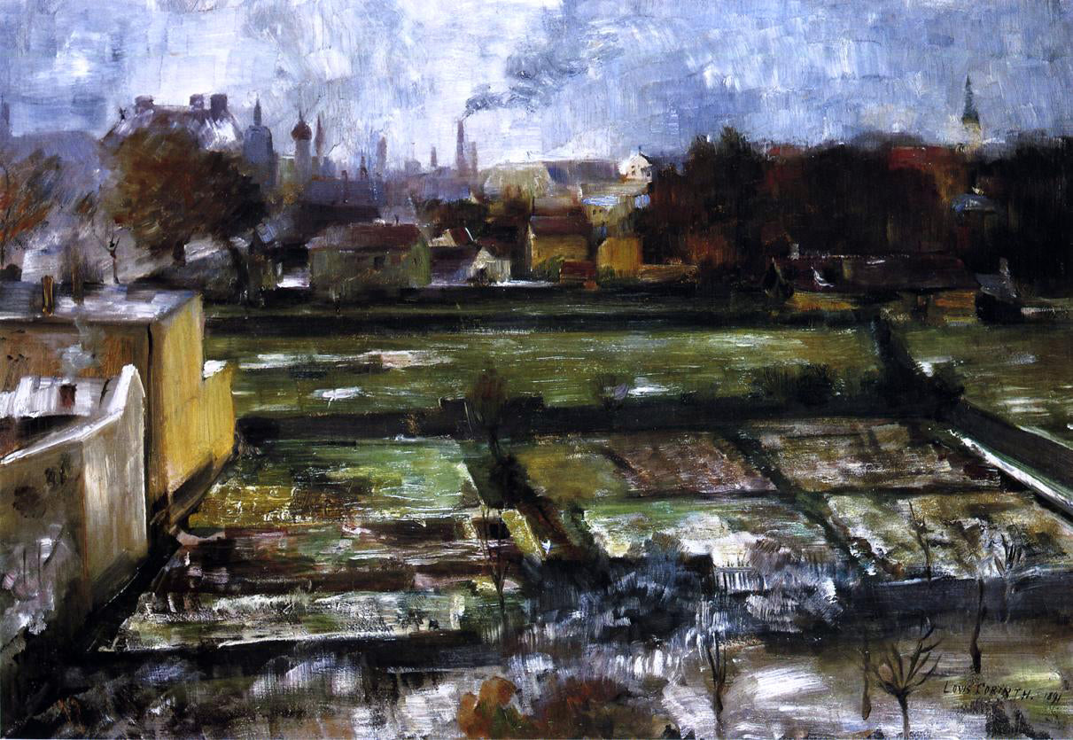 Lovis Corinth View from the Studio - Canvas Print