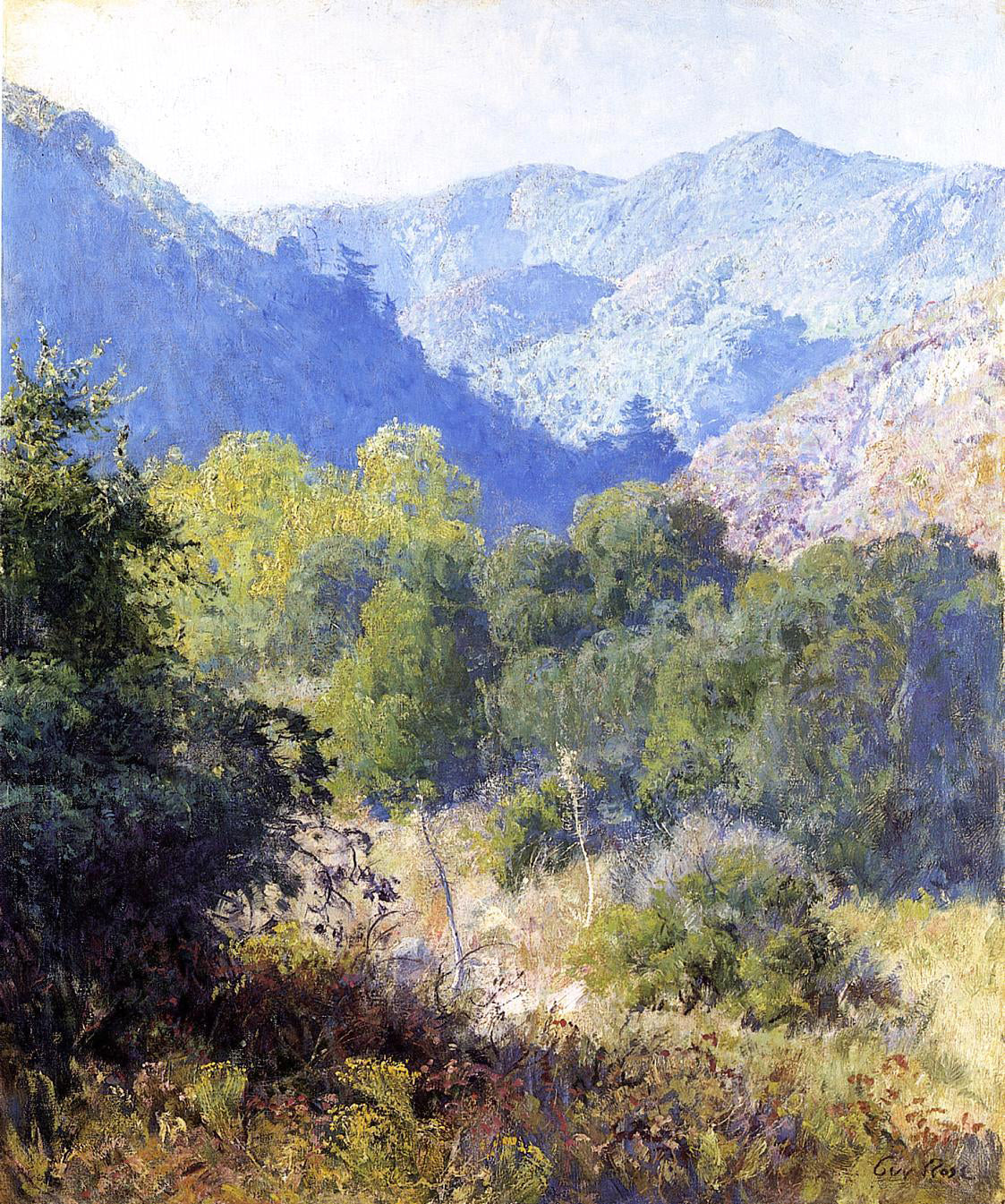 Guy Orlando Rose View in the San Gabriel Mountains - Canvas Print