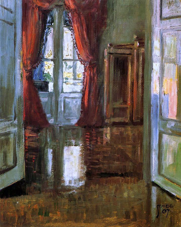 Egon Schiele A View into the Apartment of Leopold and Marie Czihaczek - Canvas Print