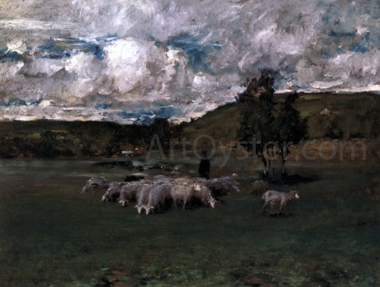 William Merritt Chase View near Polling (also known as Landscape with Sheep) - Canvas Print