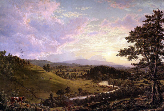 Frederic Edwin Church View near Stockbridge, Mass. - Canvas Print