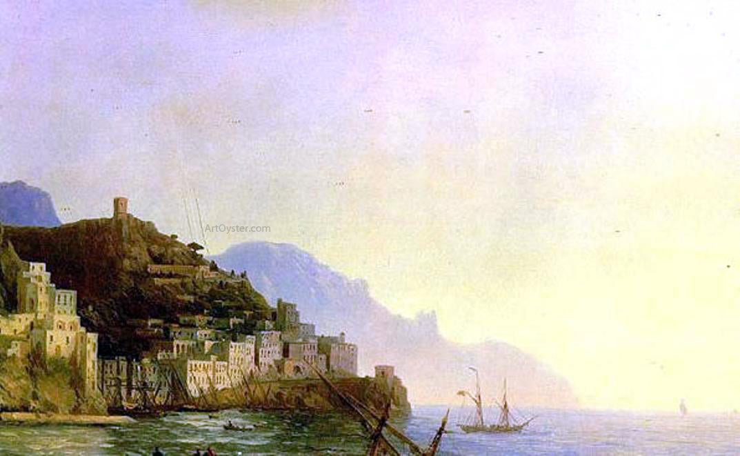 Ivan Constantinovich Aivazovsky View of Amalfi - Canvas Print
