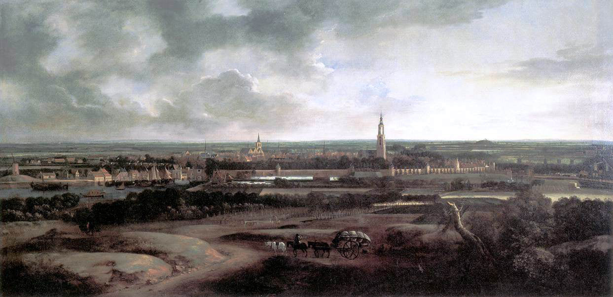 Mathias Withoos View of Amersfoort - Canvas Print