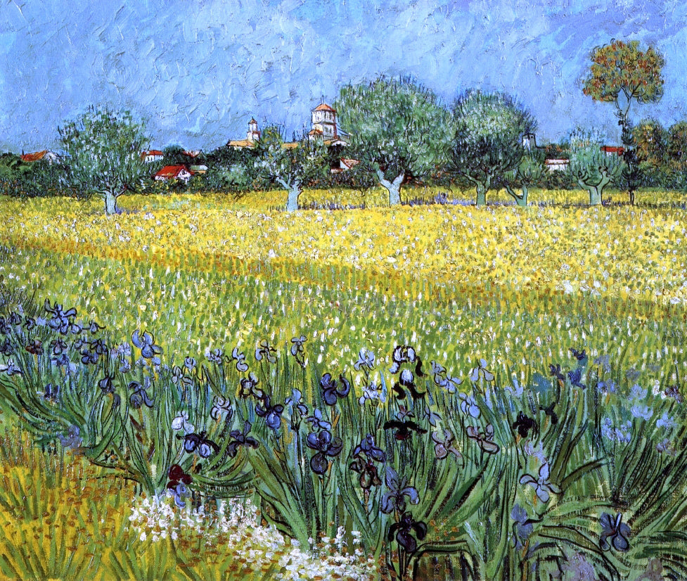 Vincent Van Gogh View of Arles with Irises - Canvas Print