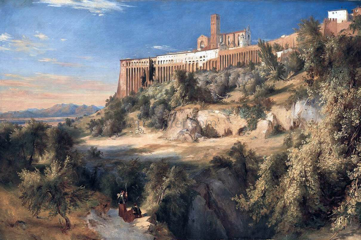 Carl Blechen View of Assisi - Canvas Print