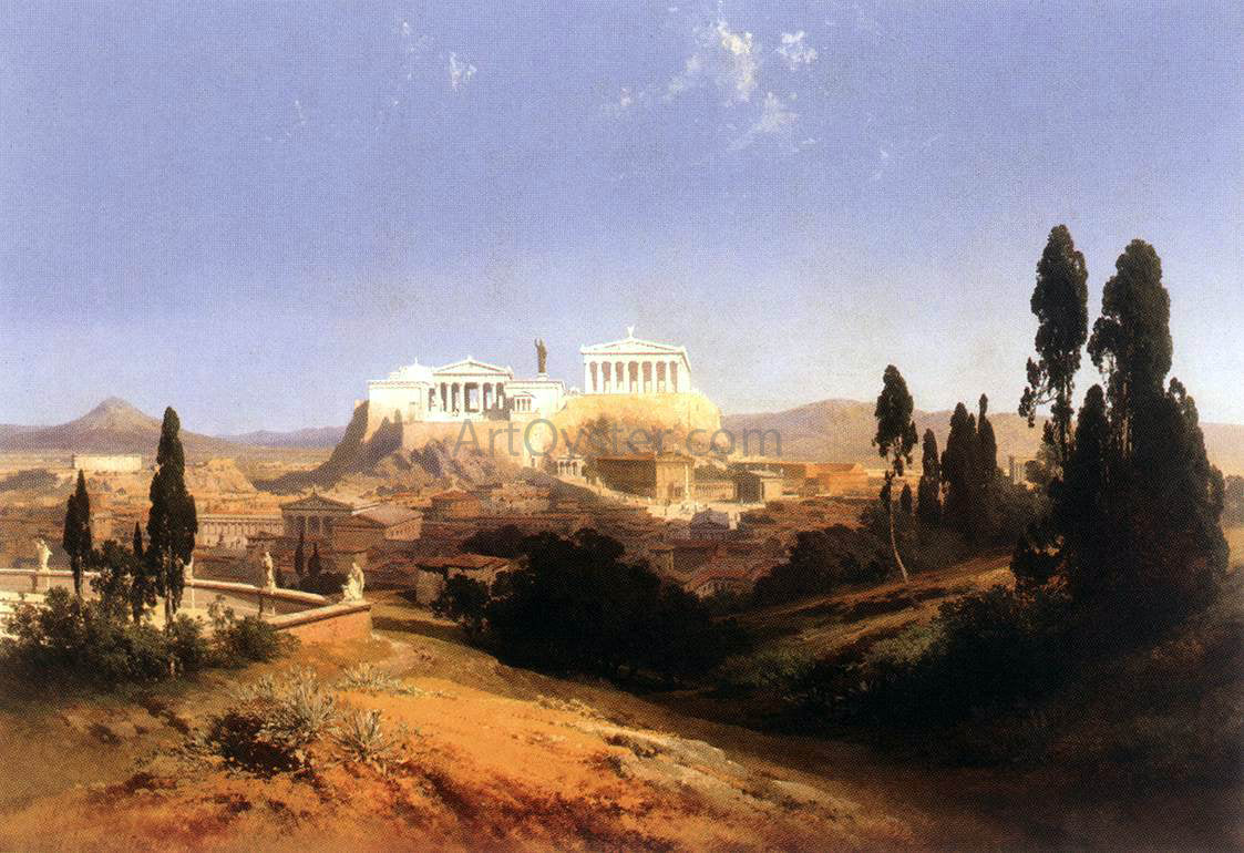 Carl Anton Graeb View of Athens - Canvas Print